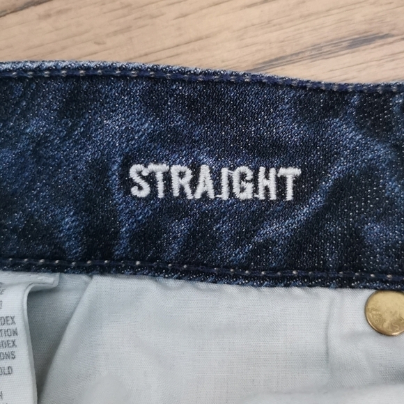 𝅺American Eagle Jeans Straight Leg Stretch 2 Long Tall - Picture 7 of 8
